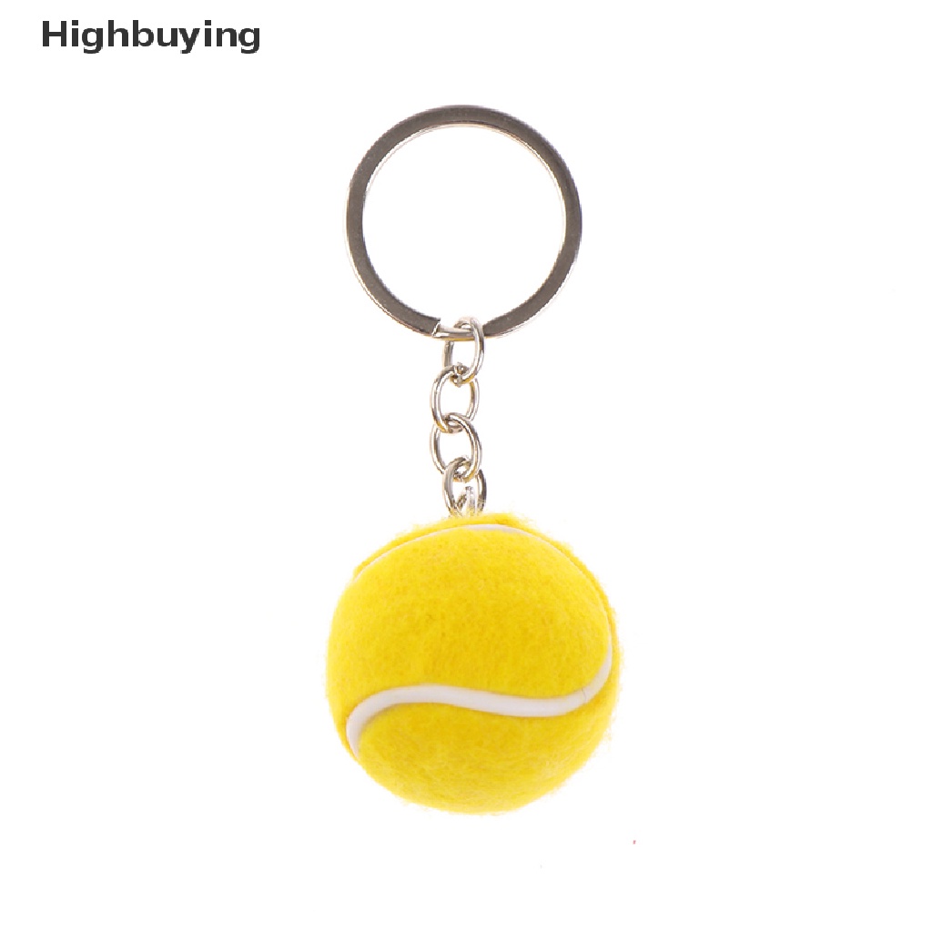 Hbid Gantungan Kunci Bola Tenis Logam Gantungan Kunci Mobil Key Ring Rantai Olahraga Liontin sliver Glory