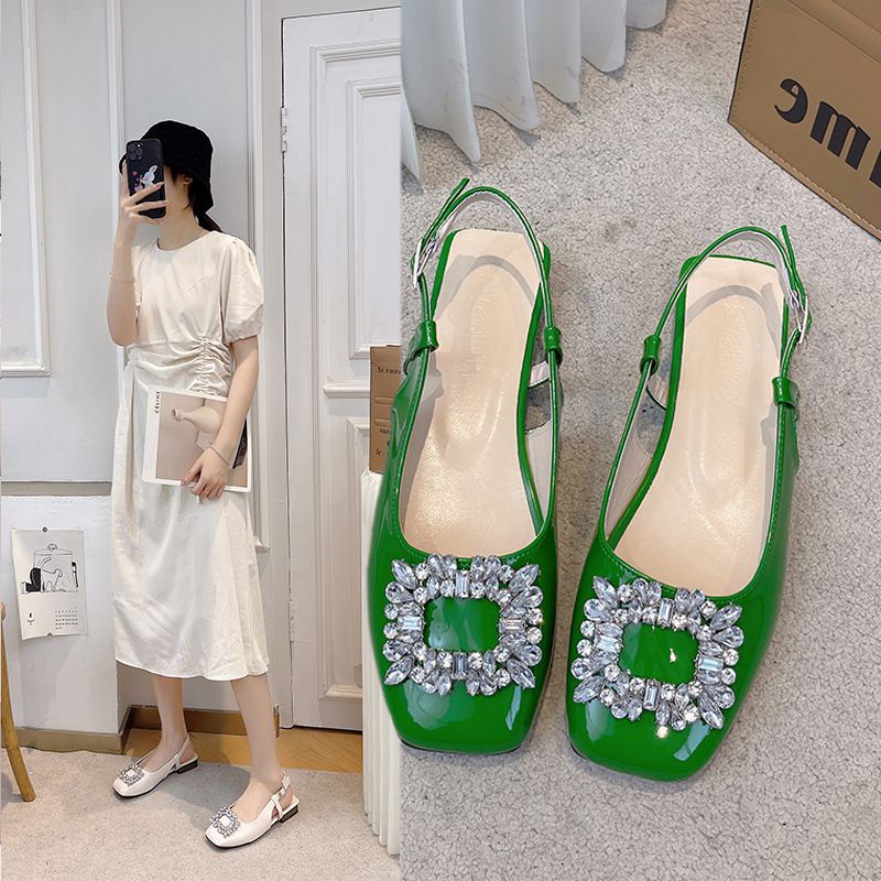 SN8518 - Flat Shoes Sling Back Ballerina Fashion Wanita