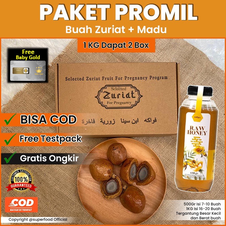 

[ORI] Buah Zuriat Promil 500Gr Free Test Pack / Buah Zuriat Mesir / Premium Zuriat Promil