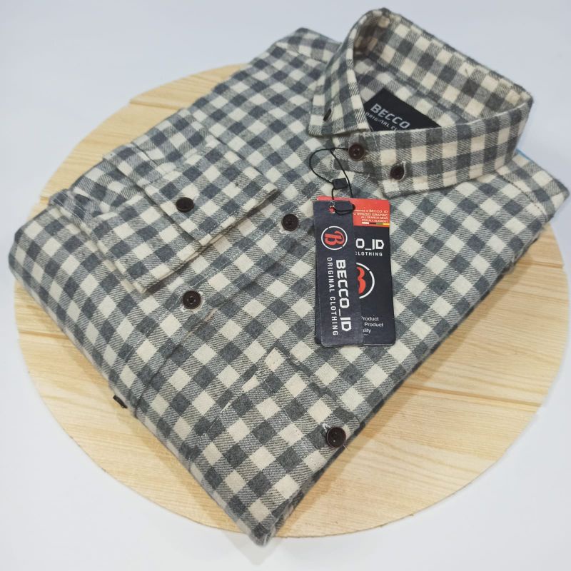 Kemeja flanel pria lengan panjang motif kotak - kotak - Kemeja flanel bahan import - Kemeja flanel distro