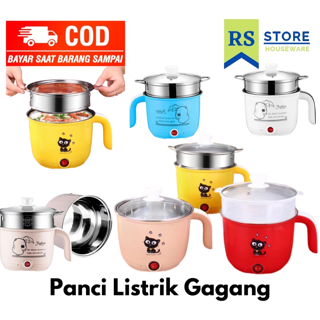 Panci Masak Nasi Panci Listrik multifungsi 1.2 Liter / Panci Elektrik + steamer serbaguna variasi wa