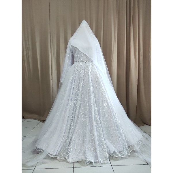 GAUN PENGANTIN SYARI / GAUN WALIMATUL URSY / GAMIS WALIMATUL / GAMIS AKAD / GAUN AKAD