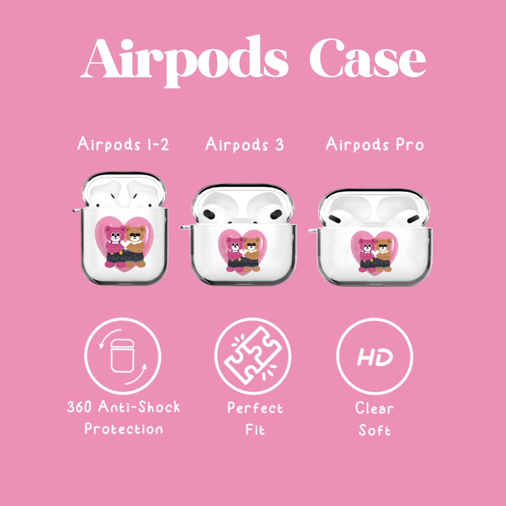 Airpods Case 1/2/3/Pro Bearie Zeezie and Jodie Love