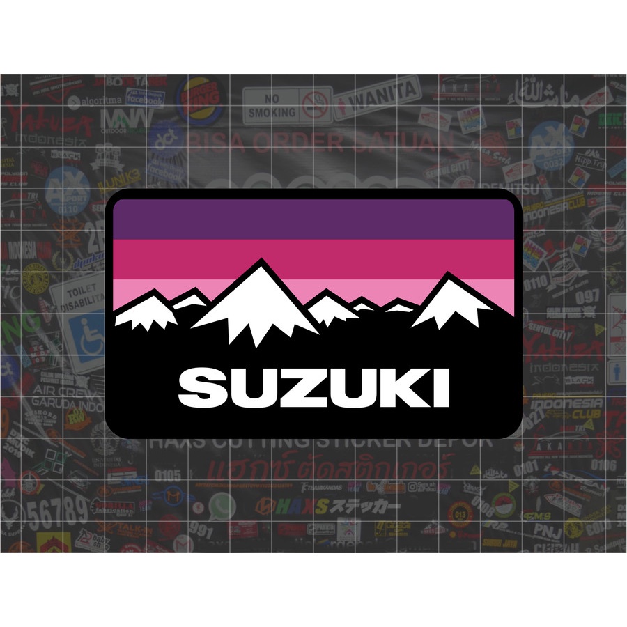 Cutting Sticker Suzuki Mountain Ukuran 10 Cm Untuk Motor Mobil