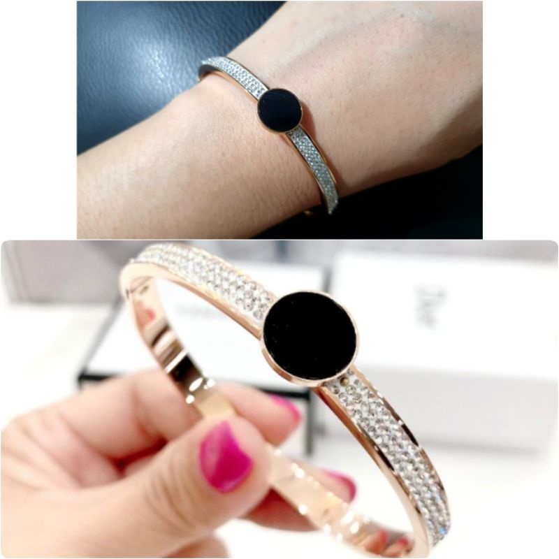 Gelang Titanium Asli Rosegold Branded Band Premium Quality Stainless steel anti karat 311