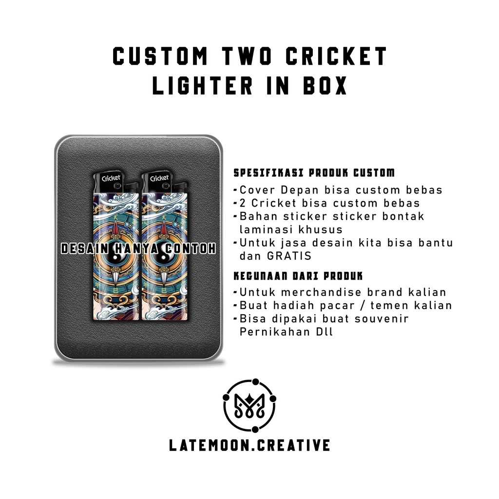 (BISA COD) CUSTOM CRICKET BOX BESAR FREE JASA DESAIN