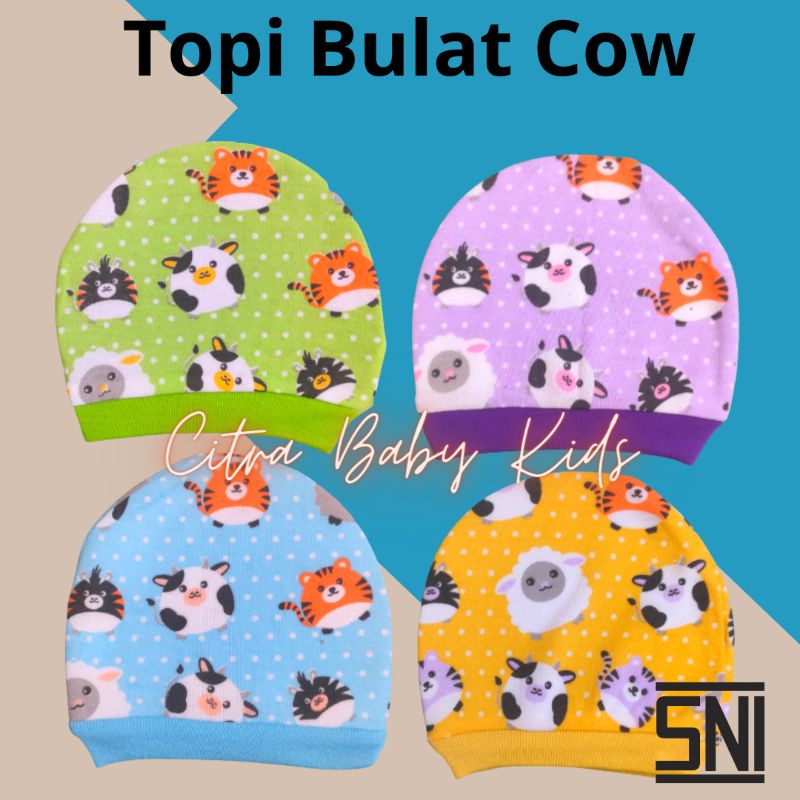 Topi Bayi Bulat SNI Topi Baby Newborn Kupluk Bayi Baru Lahir