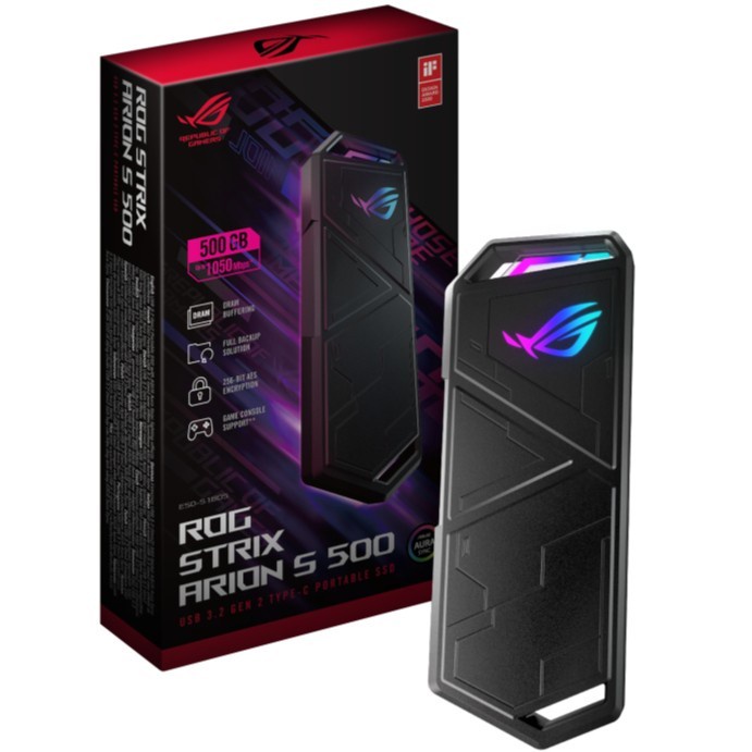 SSD ASUS ROG STRIX ARION S 500 500GB - PORTABLE EXTERNAL SSD Asus 500GB Arion S500