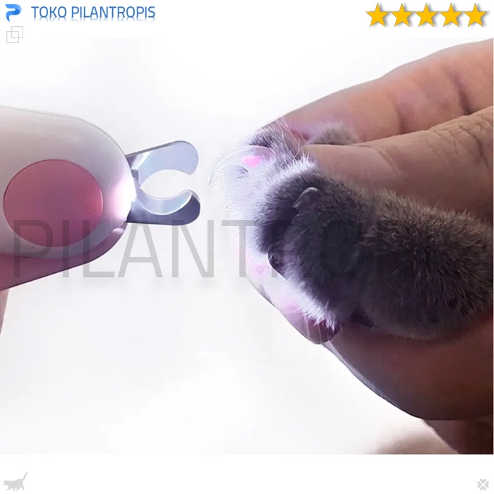 GUNTING KUKU KUCING ANJING GROOMING HEWAN LED TANPA SAKIT PET NAIL CLIPPER ALAT POTONG KUKU KUCING ANJING