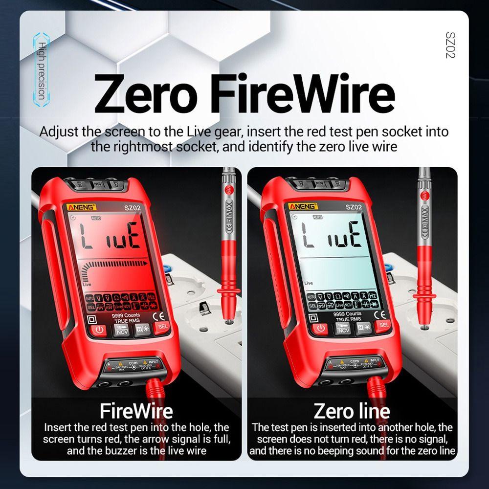 Nanas Smart Digital Multimeter ANENG SZ02 Auto-Ranging Temp Resistance Transistor Testers Pengukur Kapasitansi Listrik