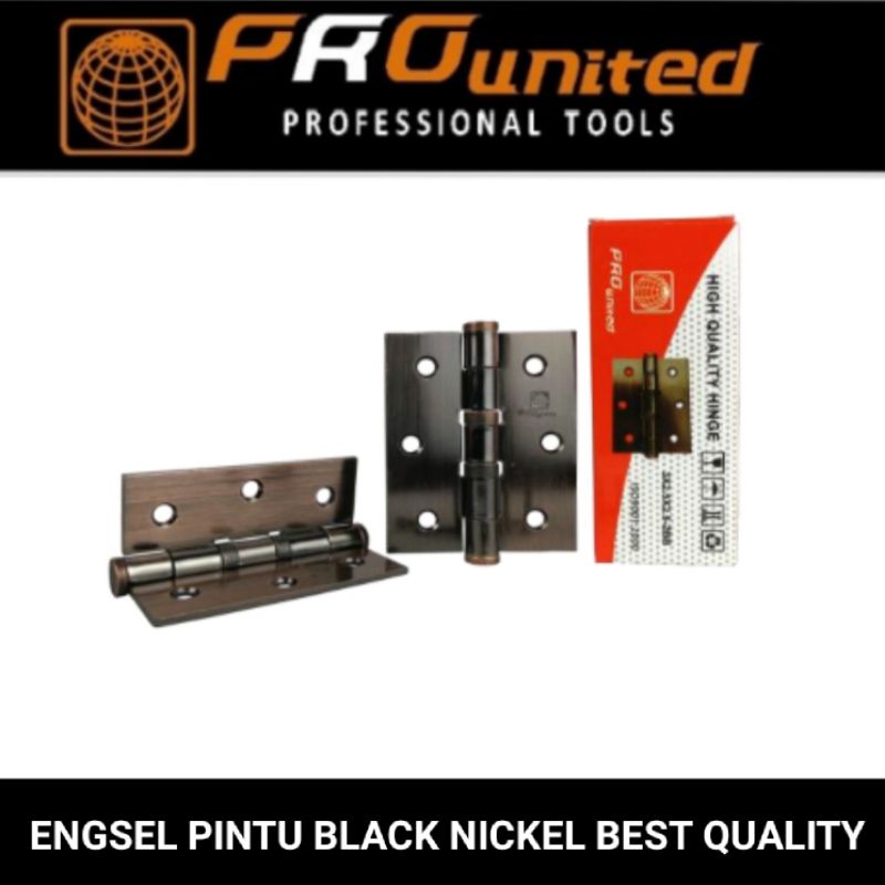 engsel pintu 3&quot;x2,5&quot;x2,5mm black nickel pro united best quality product