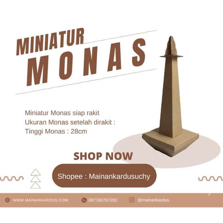 

[COD] AB43AB43 Monas Kardus | prakarya sekolah | miniatur monas 90