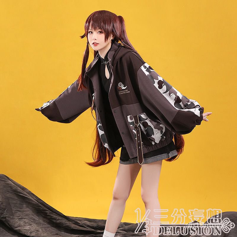 【1/3 Delusion】 Genshin Impact Hutao Costume Daily Suit Coat Women Hu Tao Halloween Outfits