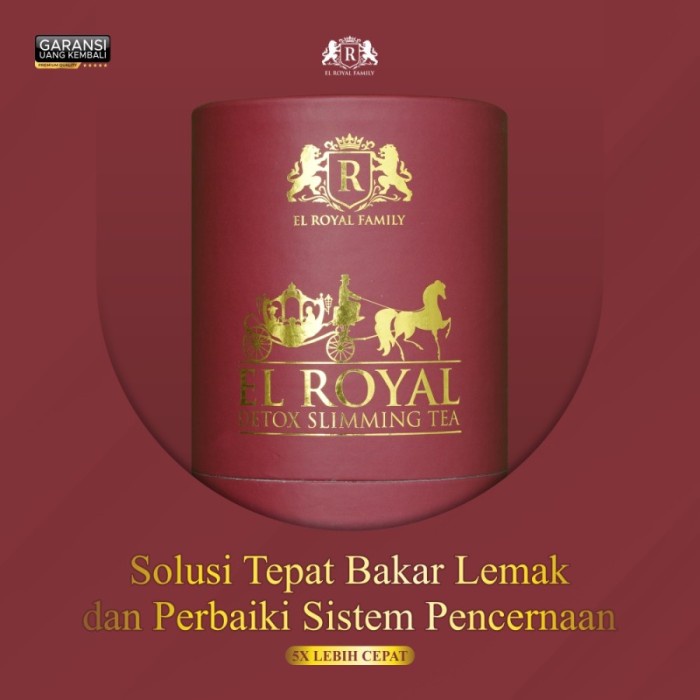 El Royal Detox Slimming Tea Original Pembakar Lemak Penurun BB
