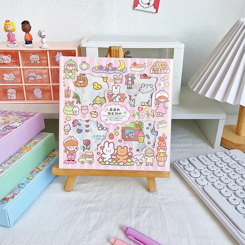 

TM 100 Lembar Stiker Kartun Lucu Anti Air Bahan Dekorasi Botol Scrapbook Unik Murah
