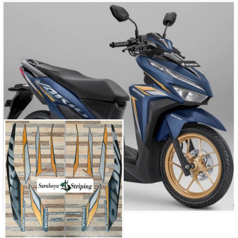 striping stiker Honda Vario 125 biru dof tahun 2021