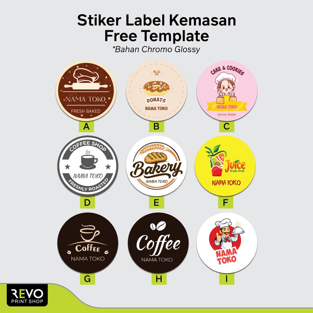 

Stiker Label Kemasan Makanan / Stiker Botol Kopi / Stiker Botol / Stiker Bulat Stiker Kue