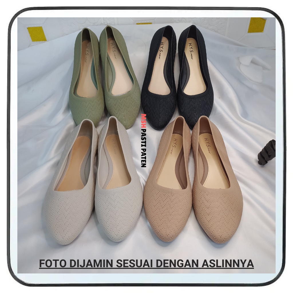 HYS 857 Terbaru Sepatu Karet Jelly Wanita Flatshoes Import