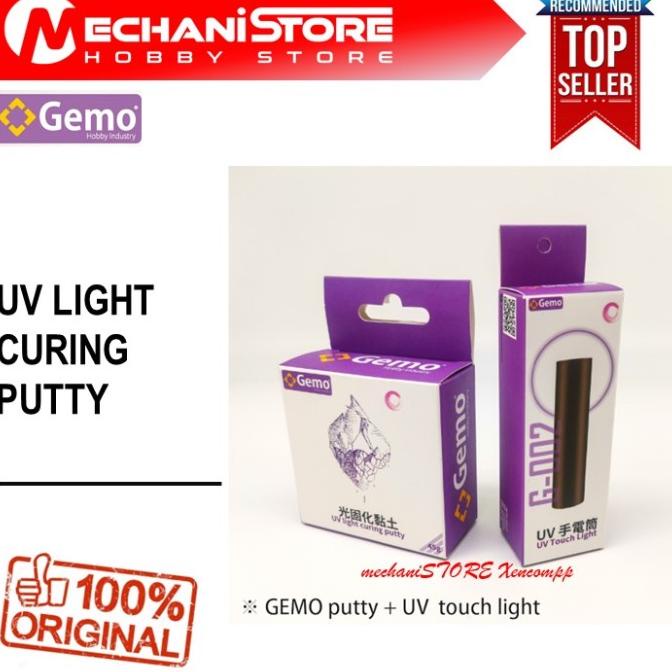 Gemo Uv Light Curing Putty Dempul Clay Repair Parts Gundam