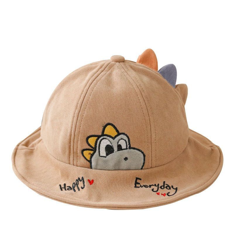Topi Bucket bayi Dino Happy Everyday Bordir premium
