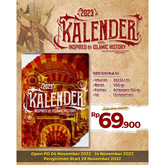 

Kalender Dinding 2023 Edisi INSPIRED by ISLAMIC HISTORY