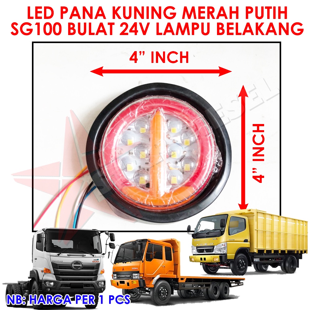 Jual Lampu Stop Truk Led Universal Bulat V Model In Panah Sg