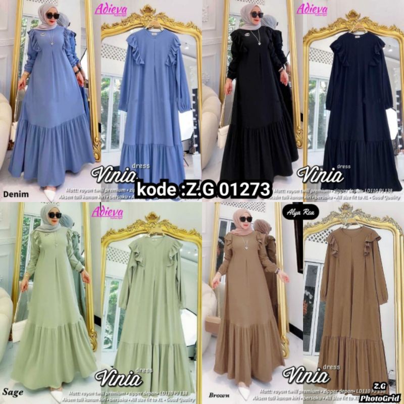 Gamis busui vinia dewasa | gamis cringkle allsize