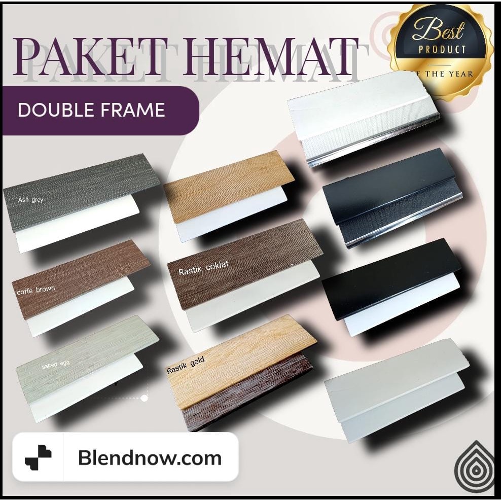PAKET HEMAT BATANGAN MINIMALIS PIGURA S 418+ LINEN PANJANG 1M //LIS PLAVON// LIS PVC //LIS PROFIL