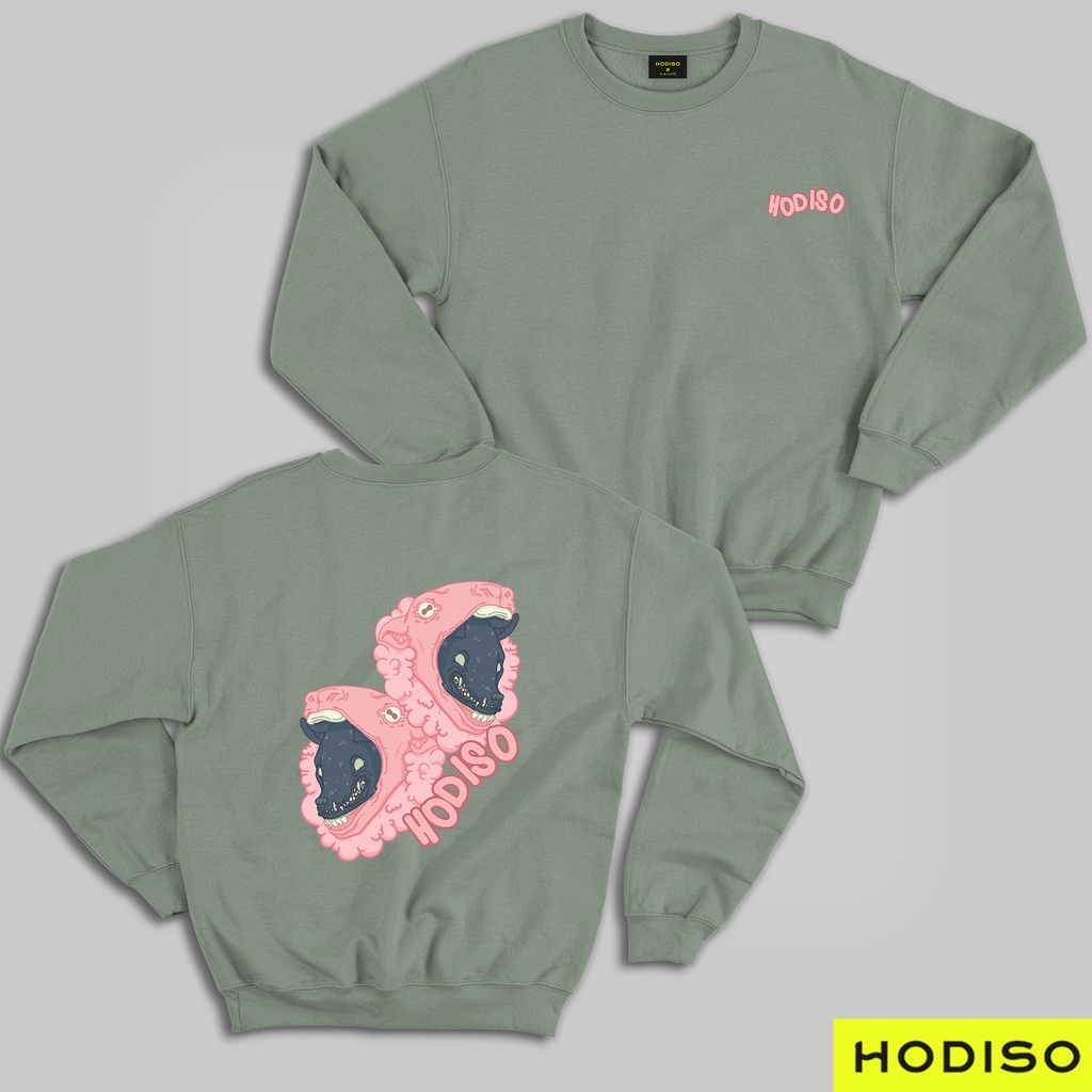 HODISO - Basic Sweater Pink Wolf Unisex Size M-XXL (Pria&amp;Wanita)