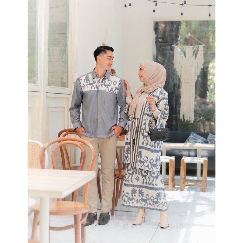 Baju Set Couple Tenun Troso Jepara - Baju Tenun Couple - Serimbit Tenun - Couple Etnik Jepara - Coup