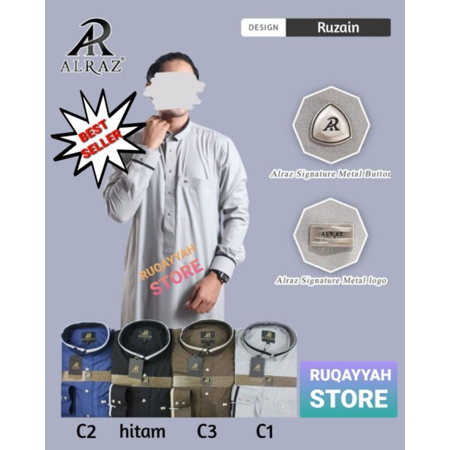 Jubah AL RAZ Model Ruzain Manset