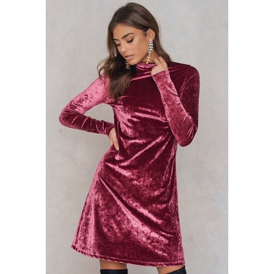 Urban Outfitters Highneck Velvet Dress