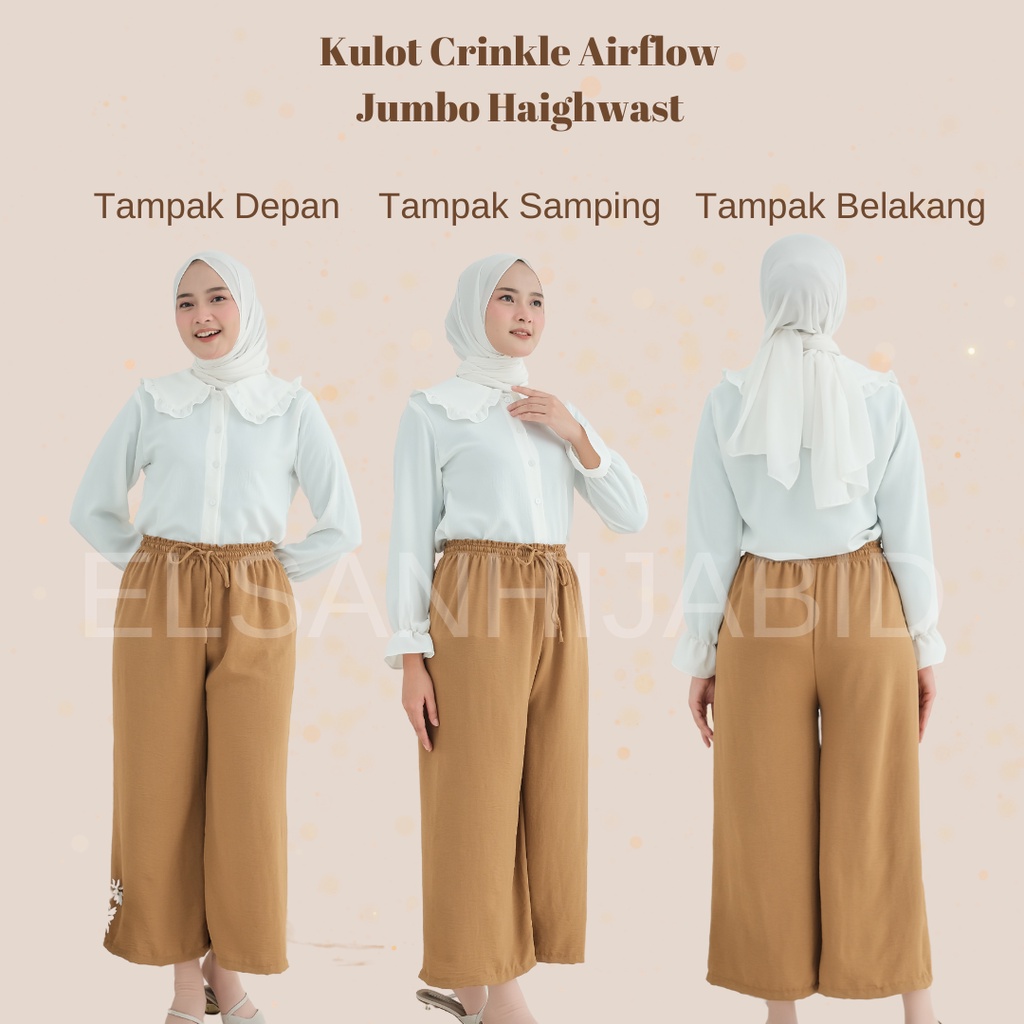 CELANA KULOT CRINKLE AIRFLOW PREMIUM JUMBO HAIGHWAIST