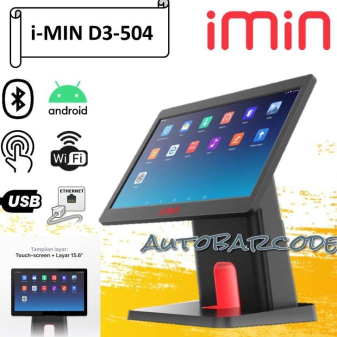 ANDROID POS DESKTOP MESIN KASIR iMin D3 504 1G/16GB ANDROID 7.1
