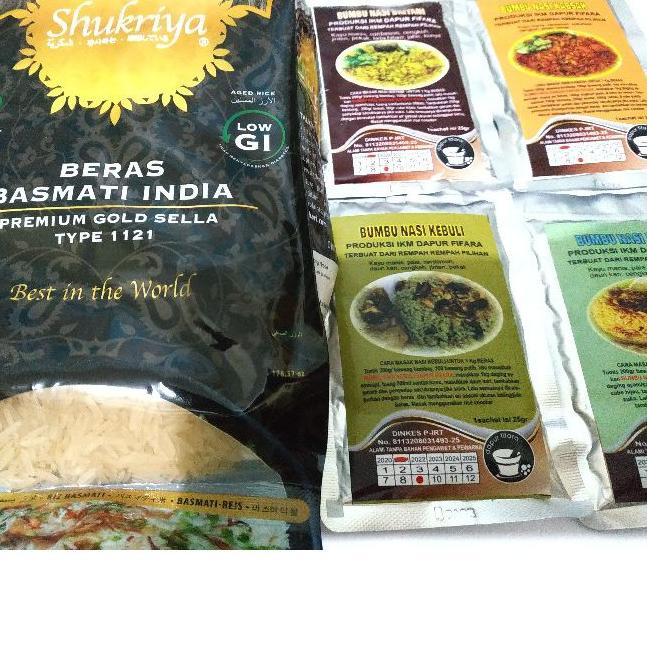 

COD | KG7|PAKET MURAH 1kg Basmati premium + bumbu instan kebuli briyani mandhi 22-25 porsi