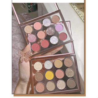 [PAKET HEMAT]  12 Shades Eyeshadow Palette High Pigment Plus Brush set Make up