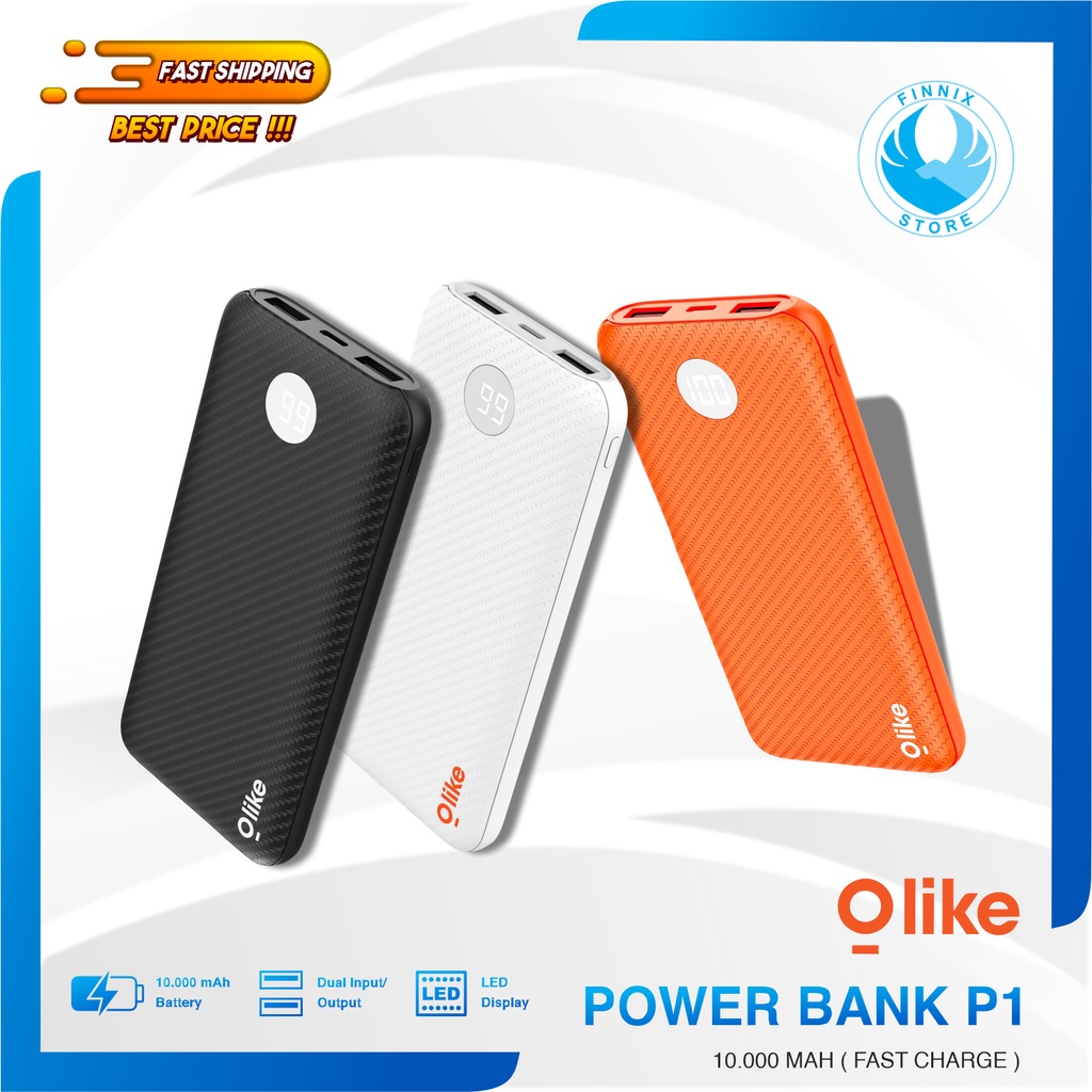 Olike P1 Powerbank 10000mAh Dual USB Port &amp; LED Display