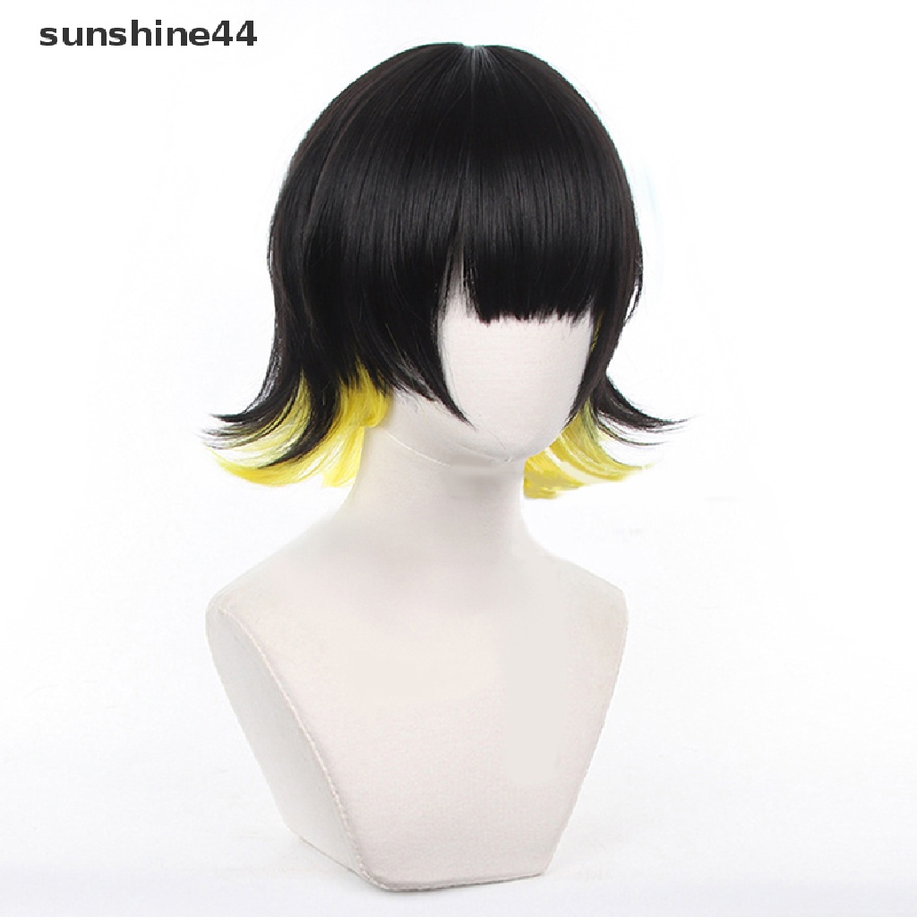 Sunshine Anime Blue Lock Bachira Meguru Cosplay Wig Pria Tahan Panas Wig Karnaval Props.