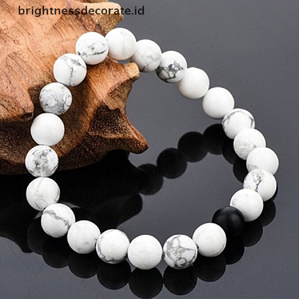 [Birth] Fashion 2Pcs Pasangan His &amp; Hers Distance Bracelet Lava Bead Matching YinYang Lovers Gift [ID]