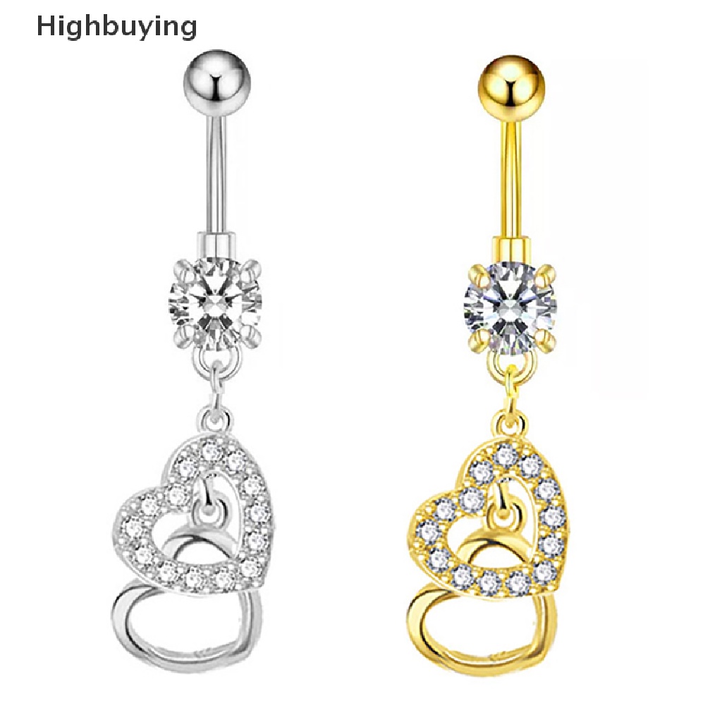 Hbid 1Pcs Snake Belly Button Ring Zircon Panjang Menjuntai Cincin Pusar Wanita Perhiasan Perut Body Belly Ring Glory