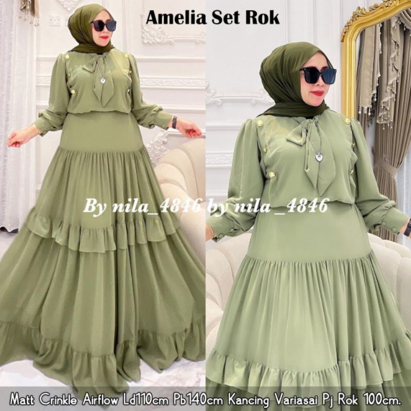 Amelia set rok (TANYAKAN STOK)