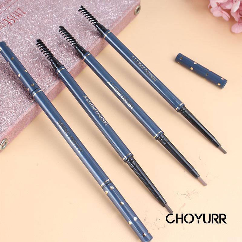 【COD】Eyebrow 2in1 Eyebrow Pensil Alis Double Head Spiral Berkepala GandaEyebrow Long Lasting Tahan Lama Non Smudge Original-CH