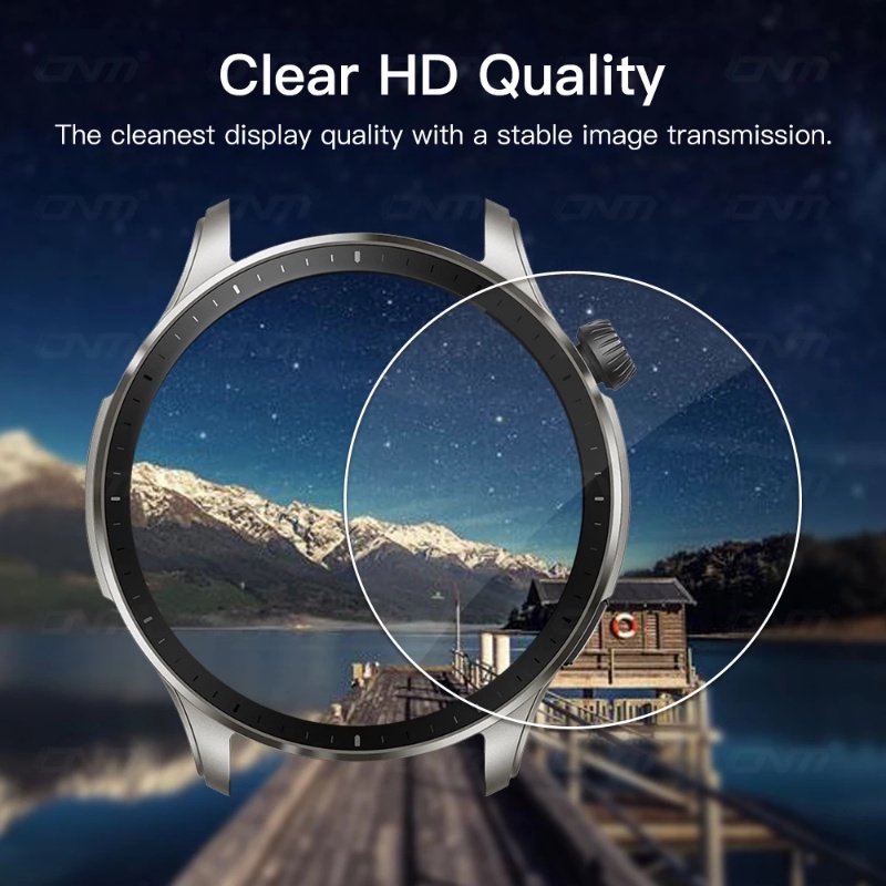 Pelindung Layar Anti Gores Shockproof Bebas Gelembung Cover Pelindung HD Watch Tempered Glass Film Watch Screen Guard Aksesoris Untuk Huami Amazfit Gtr4