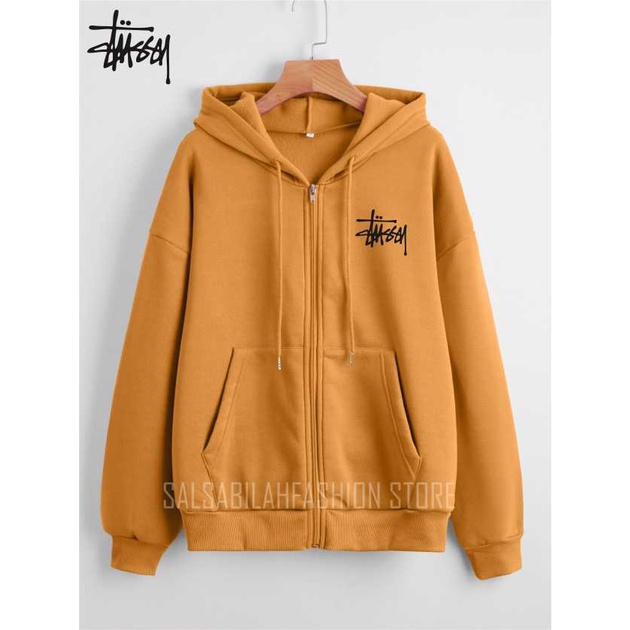 SWEATER HOODIE - Jaket Distro Zipper - Jaket Sweater Hoodie Resleting Pria STUSY