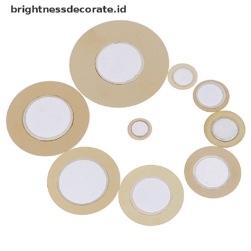 [Birth] 10pcs 12-50mm Elemen piezo sounder sensor pad Pemicu Bulat drum disc Tembaga [ID]