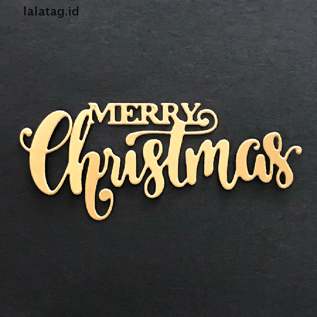 [lalatag] Desain Merry Christmas Metal Cutg Dies Untuk Album Kertas Kartu Scrapbook DIY [ID]