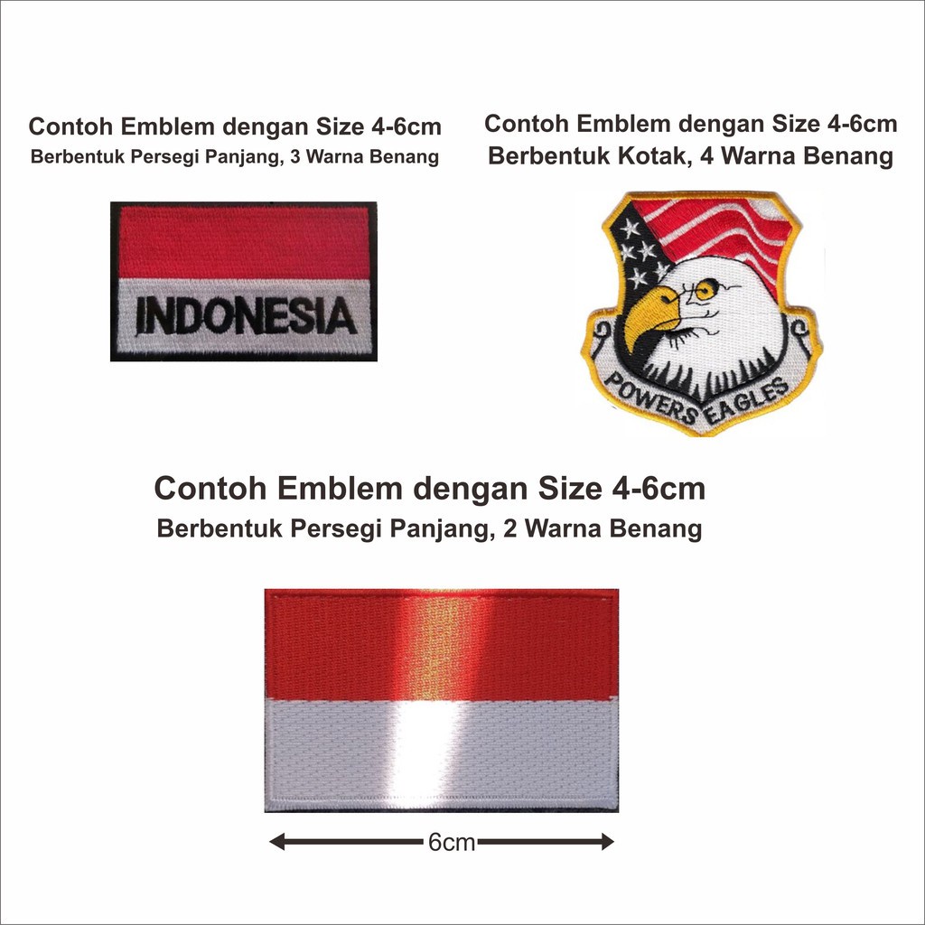 Logo Bordir PATCH OSIS SD SMP SMA TK PRAMUKA BENDERA Harga Grosir