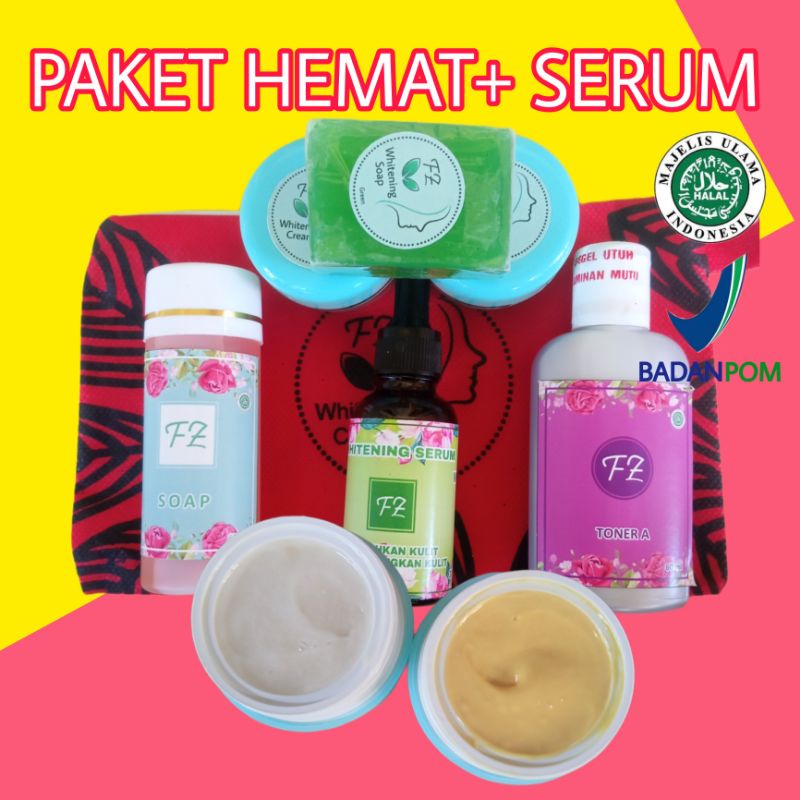 PAKET HEMAT CREAM FZ WHITENING + SERUM
