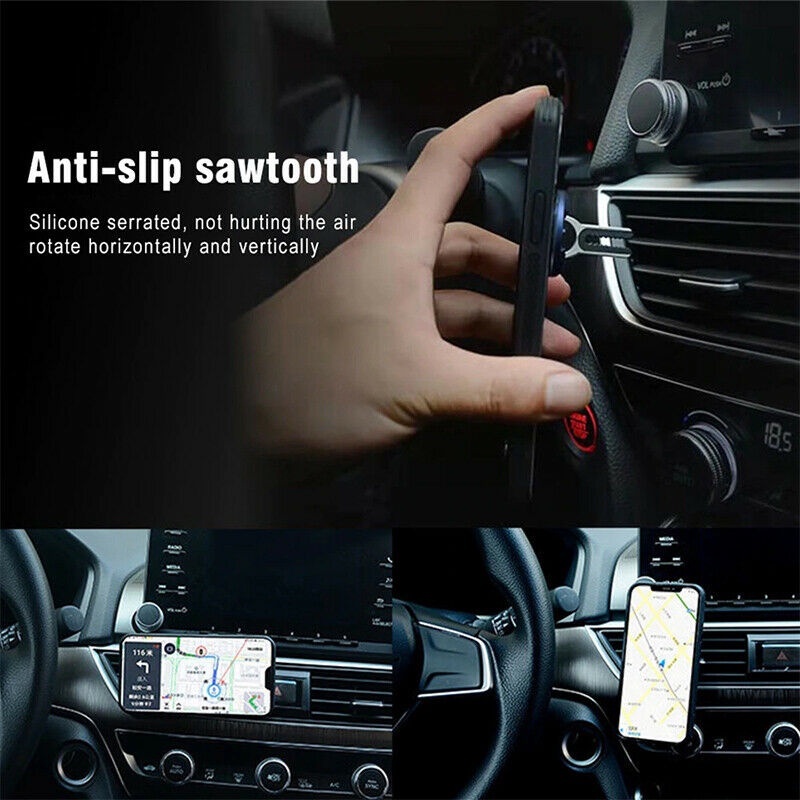 2in1 Universal Phone Finger Ring Holder 360derajat Rotating Bracket Dudukan Dudukan Navigasi Ventilasi Udara Mobil