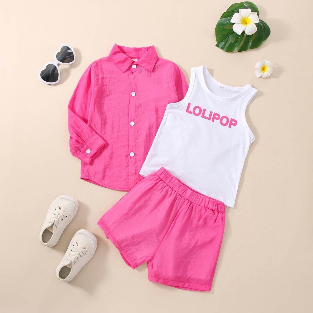 (LOLI-JKT) BS-375 STELAN ANAK CEWEK LOGO LOLIPOP 7 WARNA BAHAN BAGUS SIZE 100-150